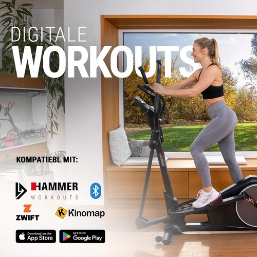 HAMMER Crosstrainer Crosstech XTR BT, Heimtrainer, Fitnessgerät, Fitnesstrainer - Bild 8 von 9