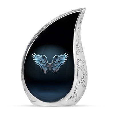 Wings Blue Guardian Funeral Urns for Human Ashes Father (10 Inch)