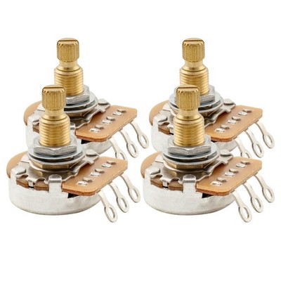 Musiclily Pro HD 4Pcs B500K Brass Metric Split Shaft Linear Taper Guitar Pots