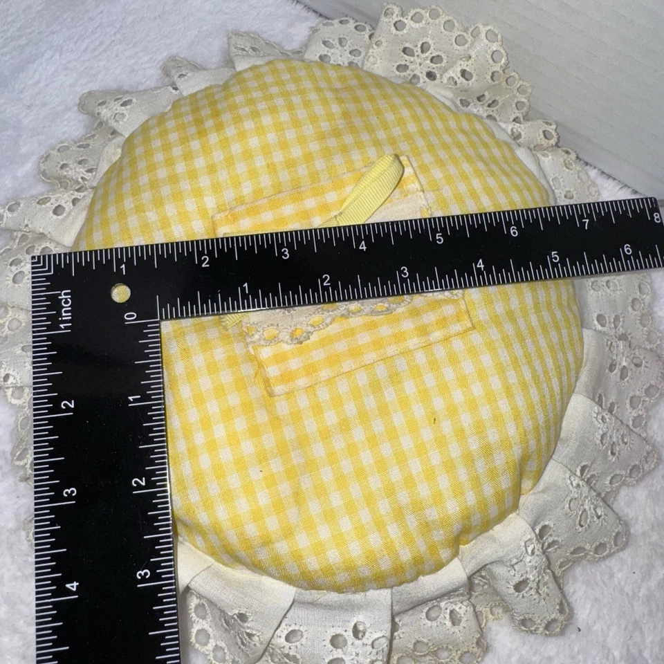 Travesseiro infantil vintage redondo macio decorativo costurado à mão para quarto de bebê - Imagem 2 de 4
