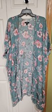 Torrid Women's Plus Size 1X/2X Full Length Floral Kimono