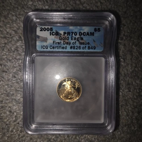 2005 PR70 dcam $5 gold eagle