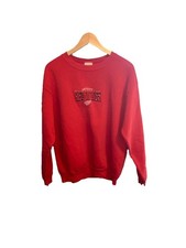 Vintage Detroit Red Wings Embroidered CSA Red Sweatshirt Size Medium
