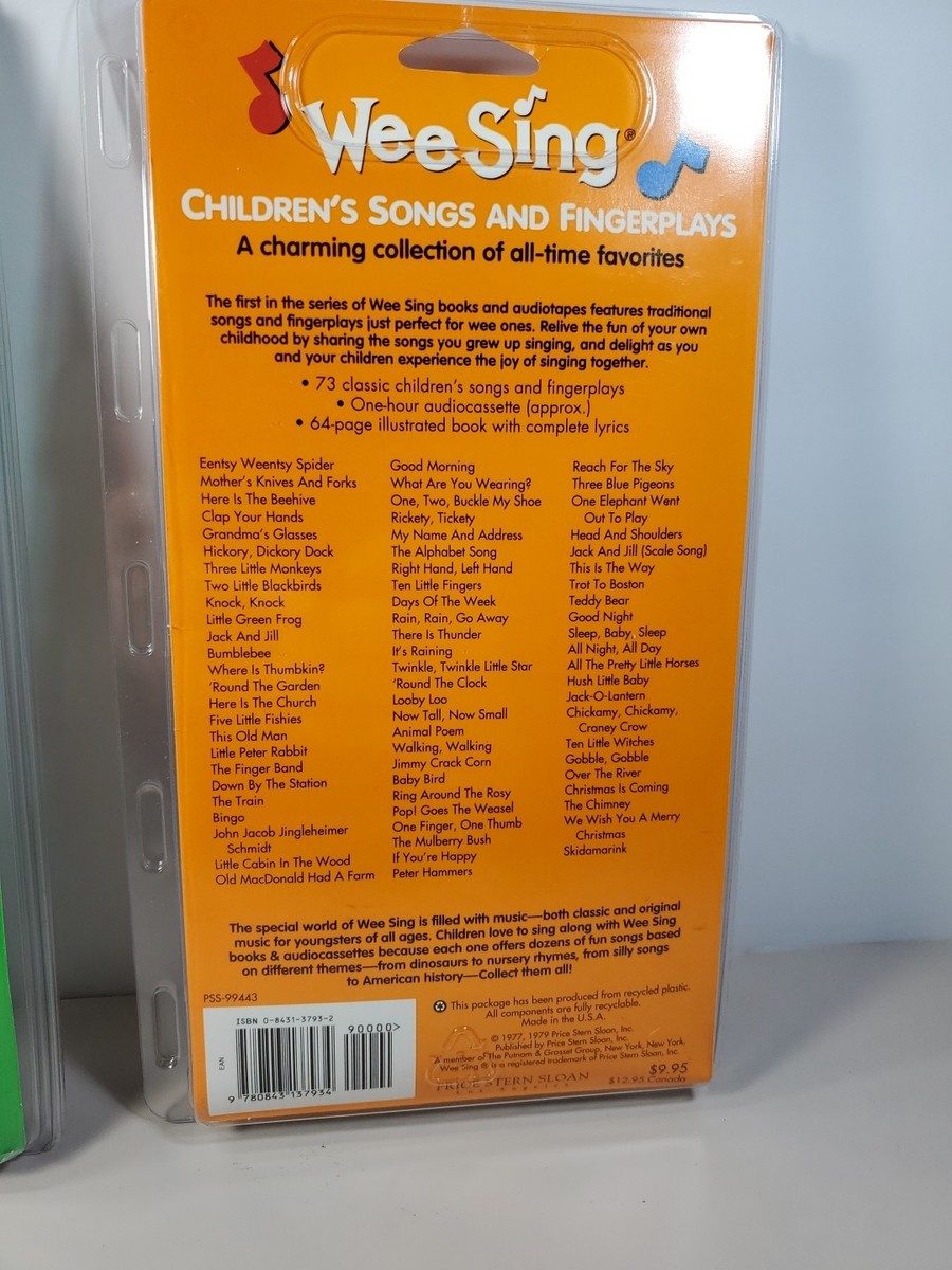 1982 Wee Sing Silly Songs 1977 Childrens Song Fingerplays Book And