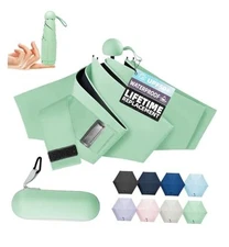 Travel Mini Umbrella Compact Small & Lightweight, UV Rain （NEW）Green