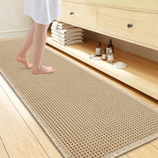 Waffle Bath Mat 72X24, Extra Soft Absorbent Bathroom Rugs, Non Slip Machine Wash