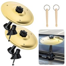 Car Cymbal Air Vent, Car Drum Set with Mini Drum Stick, Car Symbol Drum Air V...