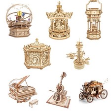 ROKR 3D Wooden Puzzles DIY Music Box Model Kits Mechanical Model Kit Adult Gift