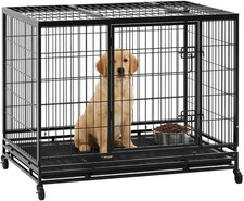 Dog Crate Dog Cage Dog Kennel for Large Dogs Heavy Duty 42 Inches Pet Playpen...