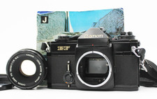 Canon EF Black 35mm SLR Film Camera Black FD 50mm f/1.8 S.C. Lens From JAPAN