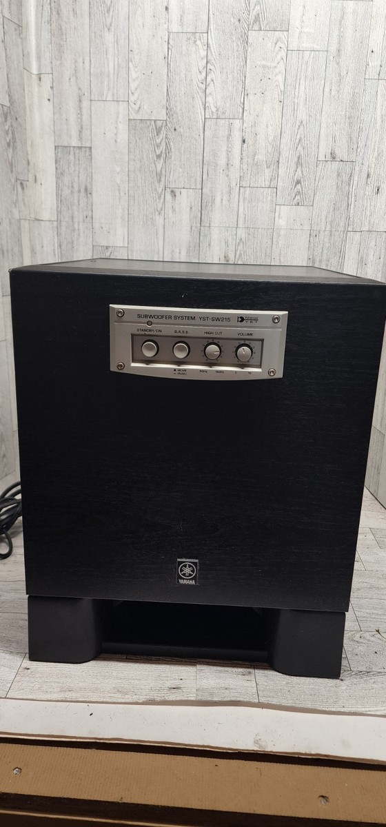 Yamaha Subwoofer YST-SW215 Powered Black Wood Grain 95 Watts | eBay