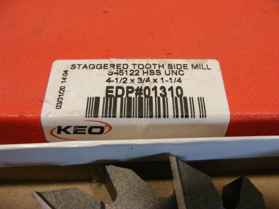 4 1/2" x 3/4" x 1 1/4" BoreSide Milling Cutter, Staggered Teeth, HSS by Keo - Image 2 of 3