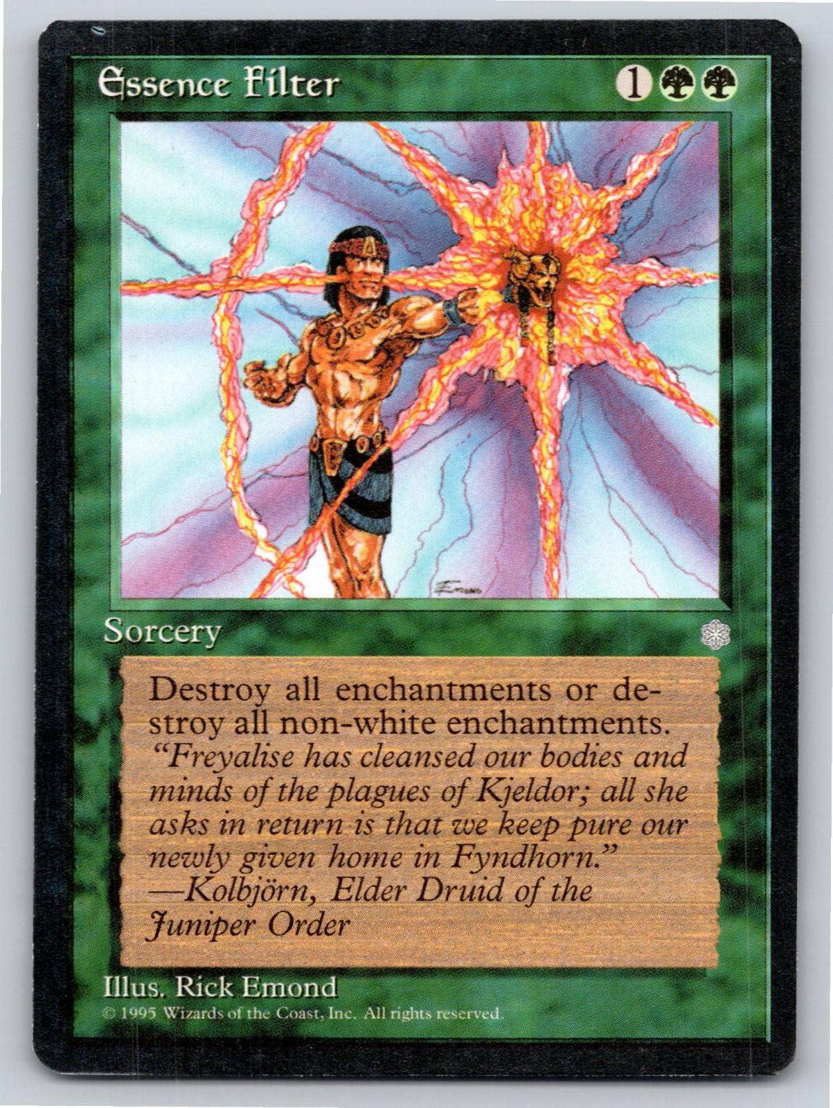 1995 MAGIC: THE GATHERING ESSENCE FILTER ICE AGE COMMON LP A40544 FREE S&H
