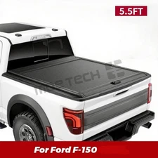 5.5FT Truck Bed Cover Retractable Hard Tonneau Cover For Ford F-150 2009-2025