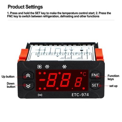 For Optimal Cooling ETC974 Digital Refrigerator Temperature Controller