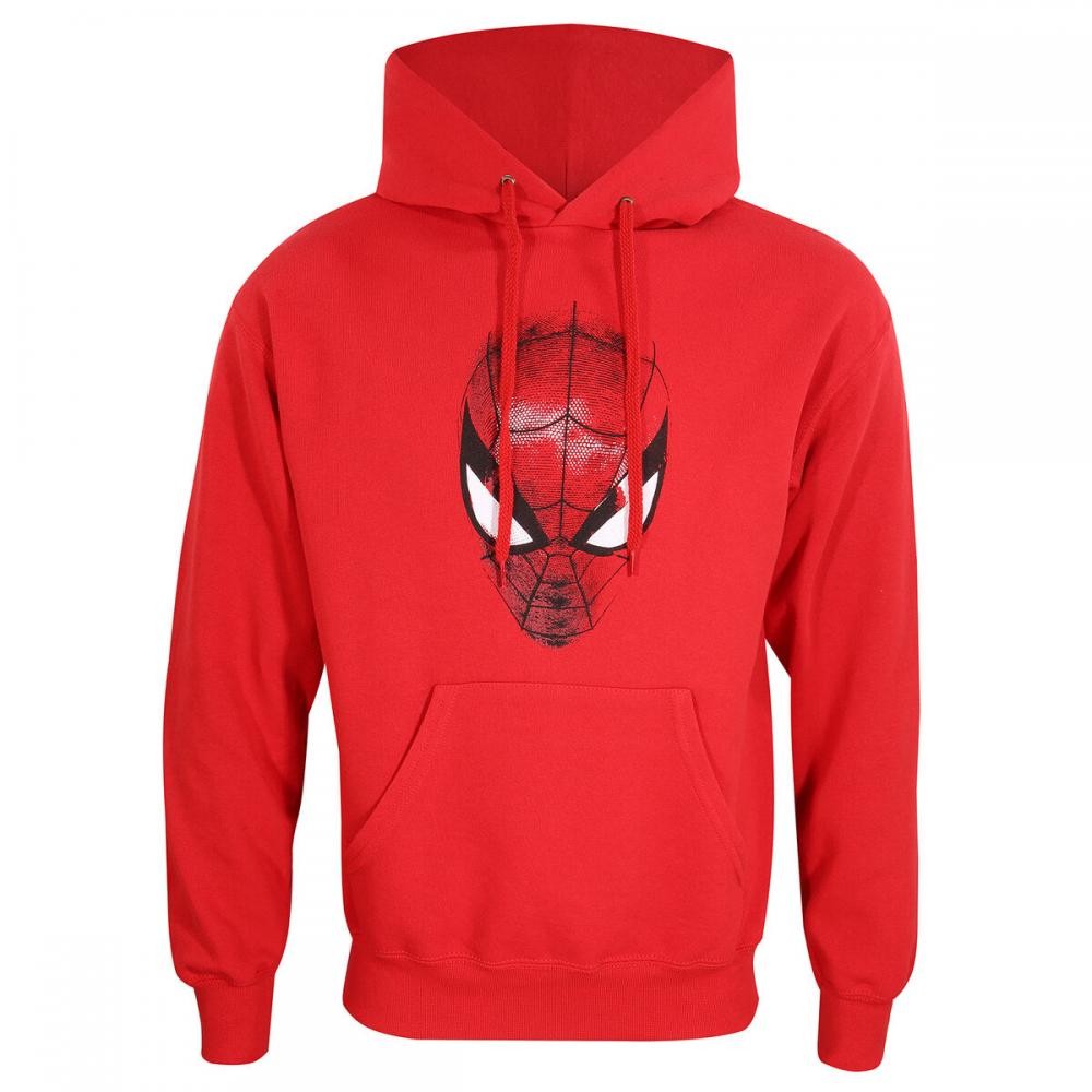 3991314 SpideR-Man Felpa con Cappuccio Unisex Spider-Man Spider Crest Rosso Tagl
