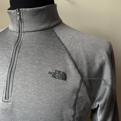The North Face 1/4 Zip Pullover Mens M Gray Fleece Logo Jacket