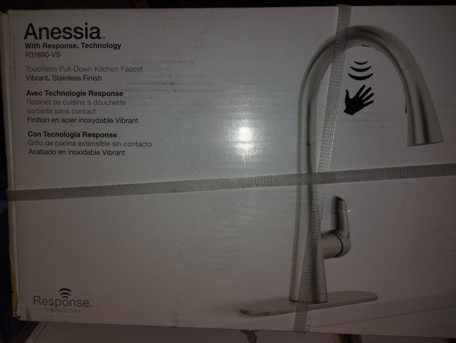 Kohler Anessia Touchless Pull-Down Kitchen Faucet Vibrant Stainless MSRP $399