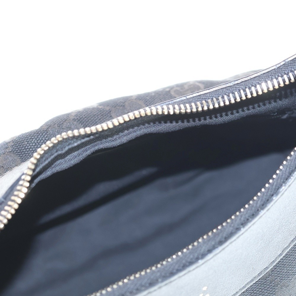 Gucci Abbey One Shoulder Bag Handbag Black Canvas Leather 190525 thumbnail 4