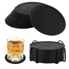 12 Pièces Dessous de Verre Silicone,sous Verre Tasses Rondes Antidérapants,av...