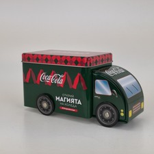 Coca Cola Metall Blech Container Box LKW mit R&auml;dern Bulgarische Werbung #5978