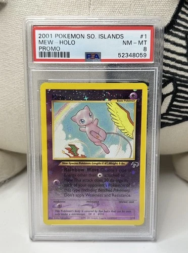 Mew 1/18 - Southern Islands - Reverse Holo - PSA 8 - Pokemon TCG