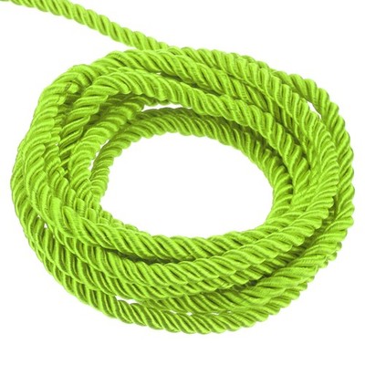 Verdrehter Kordelbesatz, 22 Yard 5mm 3-lagiges Geflochtenes Seil, Smaragdgrün