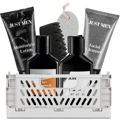 Gift Baskets for Men - 7 Pcs Mens Body Wash & Skin Care Kit | All-in-One Groo...
