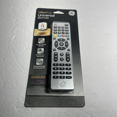 GE 4-Device Universal Remote Control Brushed Nickel 33709 NEW Open Package