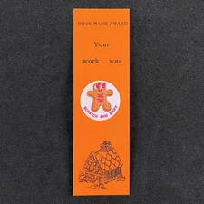 Vintage Creative Teaching Press 1977 Bookmark Award - Gingerbread Sniff Sticker