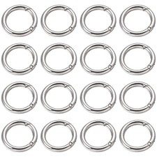 ULTNICE 20PCS Zinc Alloy Open Jump Rings Split Key Ring Polished Plated Spring