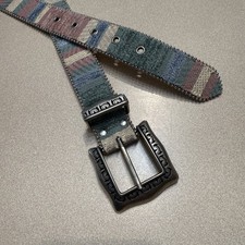 Vtg Southwestern Style Woven Fabric Belt Elite Fresno Cali Lg 2045 USA