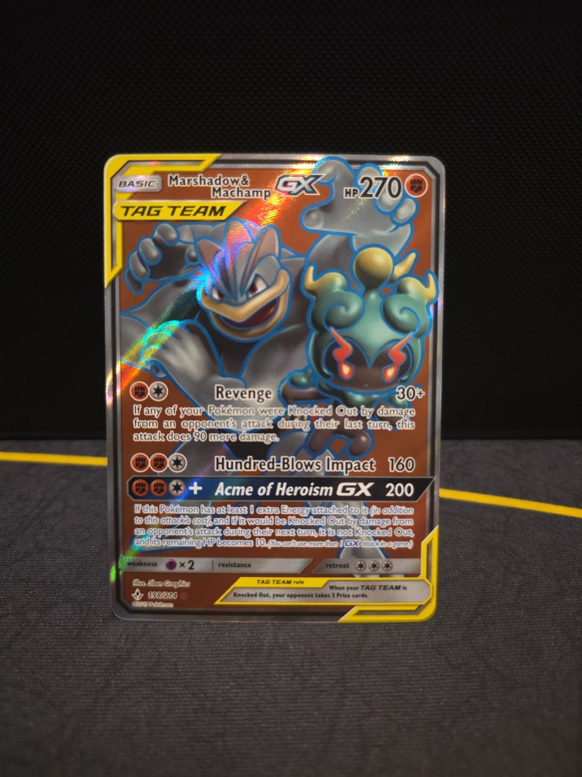 Marshadow & Machamp GX (Full Art) 198/214 Sm-Unbroken Bonds Holo