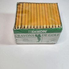 Golf Pencils Pre-Sharpened Yellow Dixon Ticonderoga Company 144 Count #14998 NIB