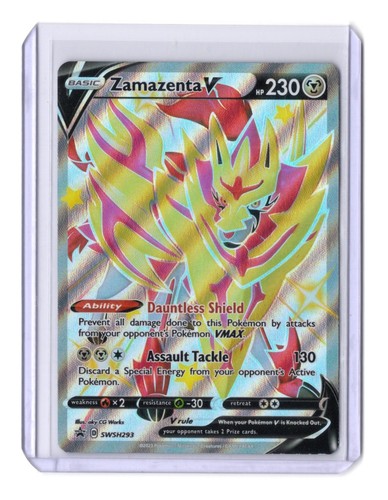 SWSH Sword & Shield Promo Cards Shiny ZAMAZENTA V SWSH293 Pokemon TCG Black Star