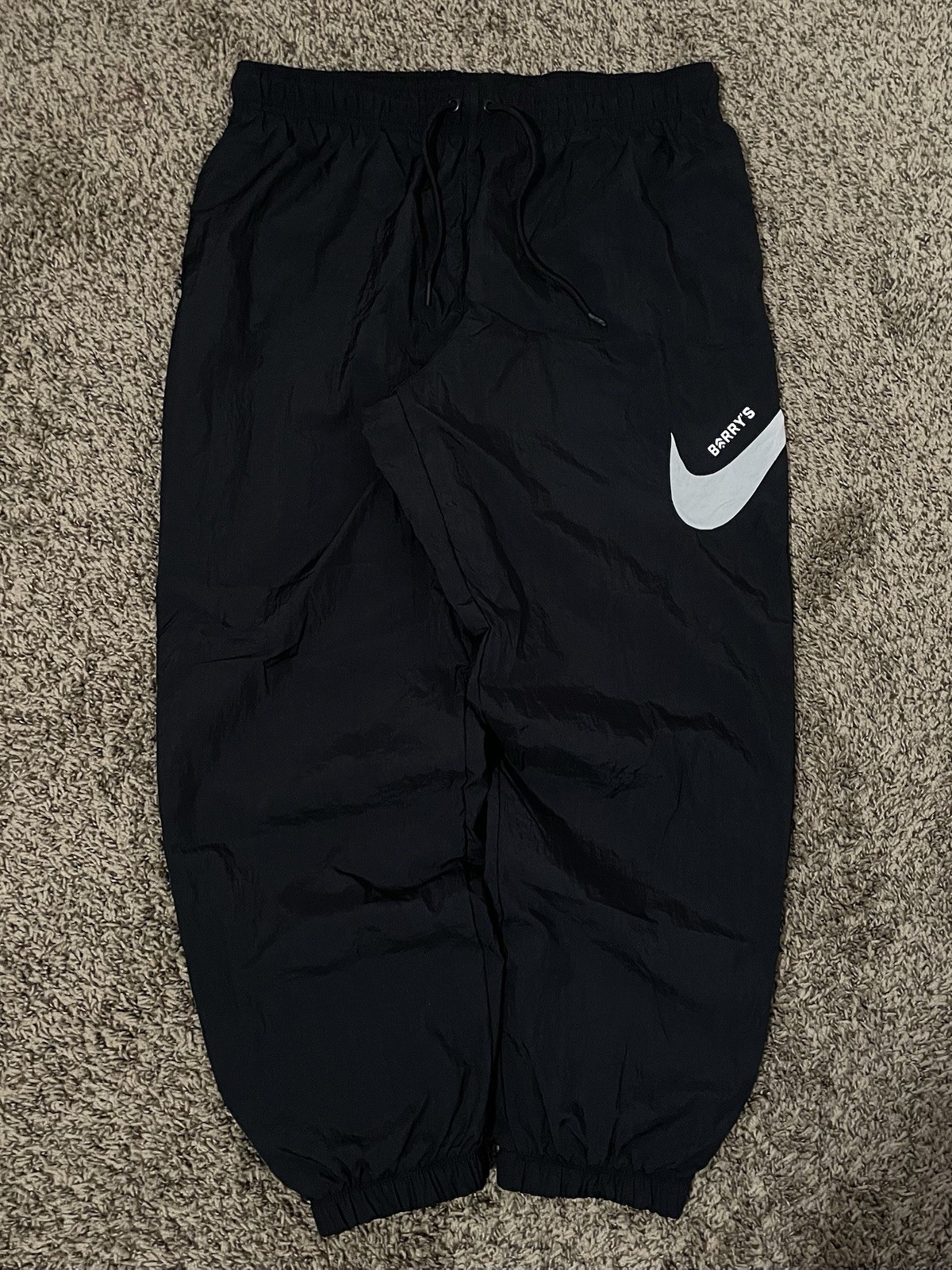 Vintage Nike Sportswear Baggy Track Sweatpants Size L Black Y2K 2000’s Barry’s