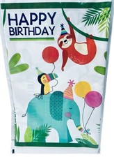 Jungle Safari Animal Kids Birthday Party Decoration Plastic Tablecover 54  x 84  