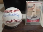 Eddie Mathews Signed Autographed Baseball W/ Pacific Legends Baseball Card