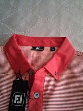 New footjoy Button Down golf shirt large Size Large