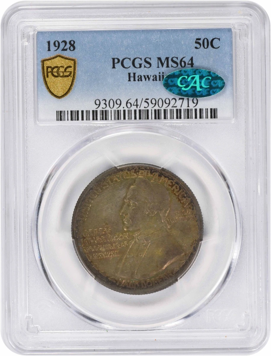Hawaii Commemorative Silver Half Dollar 1928 MS64 PCGS (CAC)