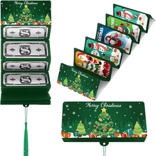 Creative Christmas Cash Gift Envelopes with 10 Slots - Green 2026 Edition