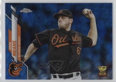 2020 Topps Chrome Blue Wave Refractor 51/75 John Means #121 11pj