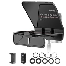Desview T5 Teleprompter for Smartphone/11'' Tablet/DSLR, 49-82mm Adapter Ring...