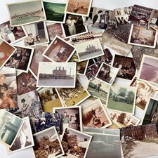 Vintage Color Snapshot Photograph Lot Of 44 Variety Men Women Children Family