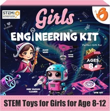 100+ STEM Projects | Girls Mini Engineering Kit for Ages 8 10 12 15 Years | Ulti