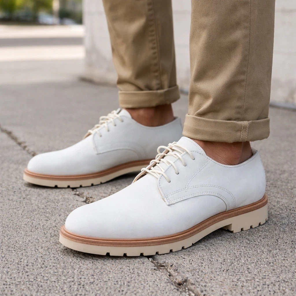 Vintage Armani Jeans White Buck Derby Shoes White Bucks In Men main image 3
