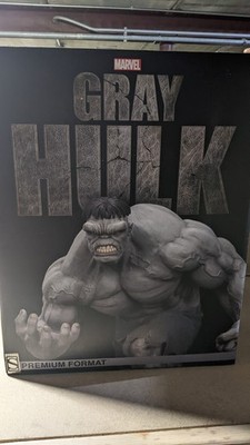 SIDESHOW COLLECTIBLES GREY HULK PREMIUM FORMAT STATUE RARE MARVEL OPEN BOX #291