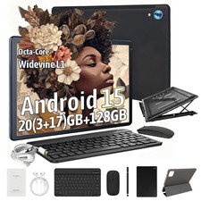 10.1 inch Android 15 Tablets HD Octa-Core 20GB RAM 128GB Dual Camera Touchscreen