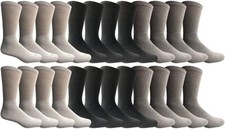 Wholesale Bulk Crew,Cotton Basic Sport Socks Unisex 24 Pk,6-8 , Assorted Stripe
