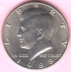 1988D John F. Kennedy Half Dollar  Circulated Coin